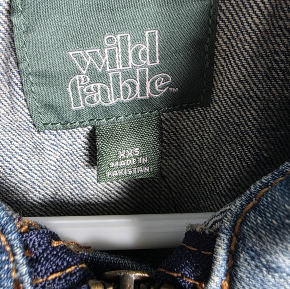 Denim Jacket XXS with Texas Patches. Upcycled. One Of A Kind. Western. Texas. - Picture 8 of 10